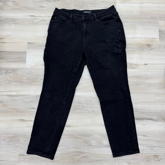 Judy Blue Skinny Stretch black Gray Jeans Sz 16 Plus women’s comfortable - Picture 2 of 9